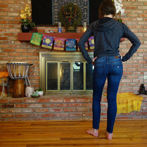 Guess Power Curvy Mid Skinny Jeans dark wash 24